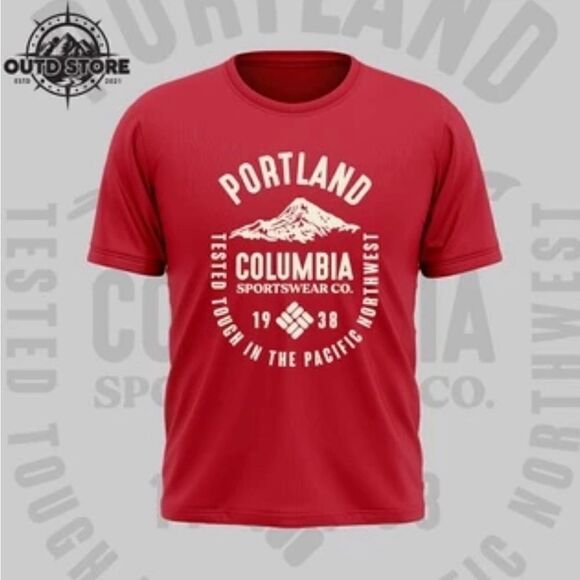 Columbia SEATTLE SeaTac Pacific Northwest SS Tee BROWN M NWT - Picture 1 of 4